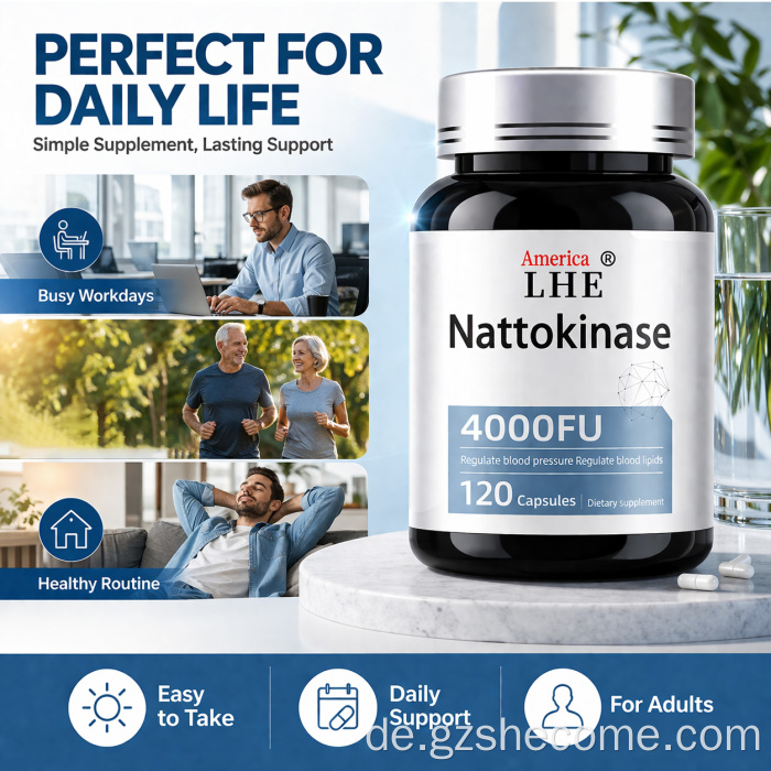 Shecome Nattokinase-Kapseln für kardiovaskuläre Gesundheit